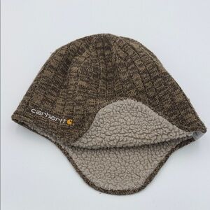 Carhartt Brown Akron Acrylic Cap with Sherpa Lining